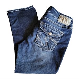 Silver Suki Flap Capri size 29